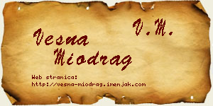 Vesna Miodrag vizit kartica
